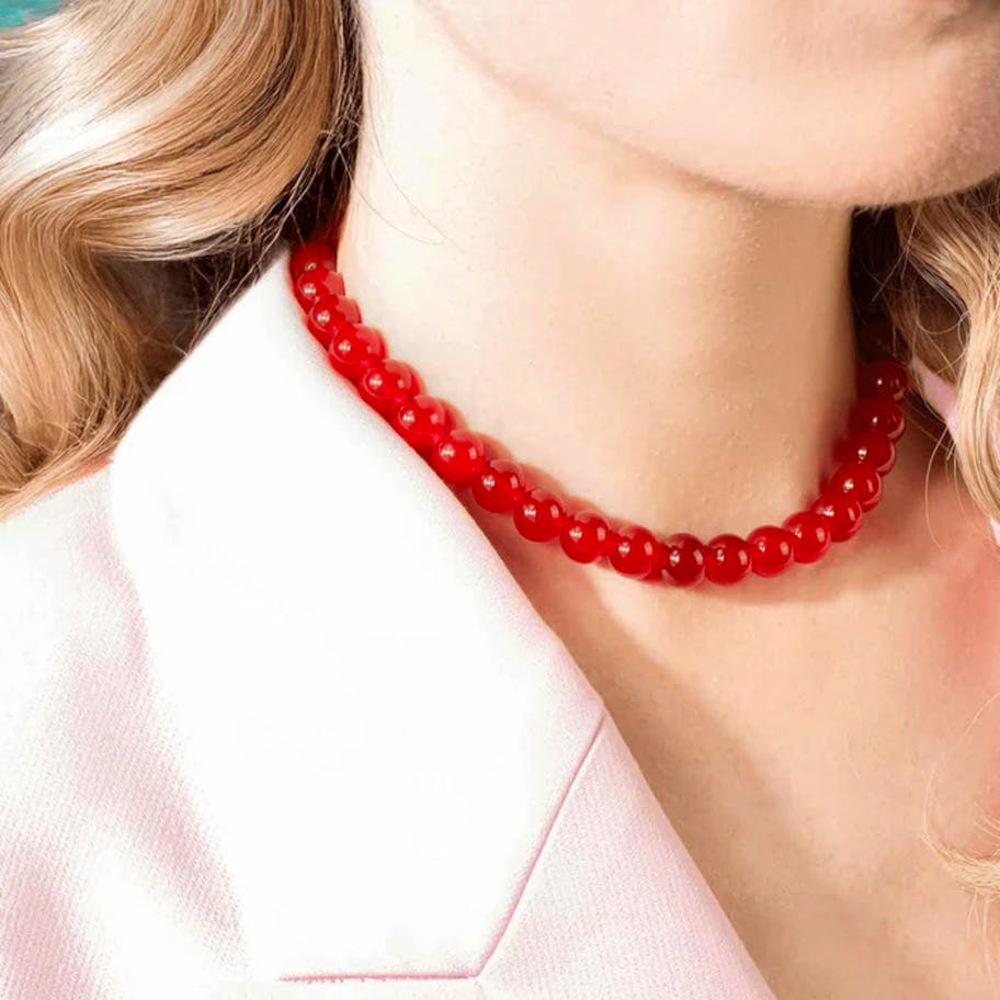 House Of Vincent — Candy Coral Berry Medium Necklace House Of Vincent Candy Coral Berry Medium Necklace — Halsband