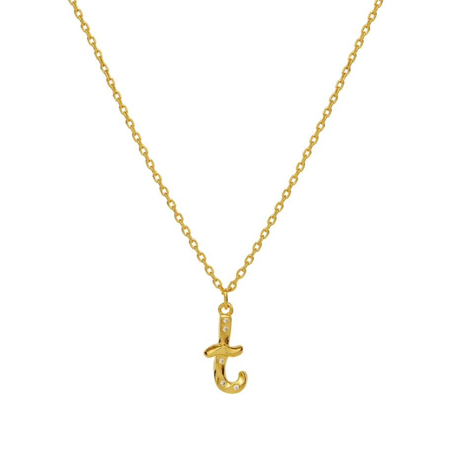 Maanesten — Alphabet Necklace T Maanesten Alphabet Necklace T — Halsband