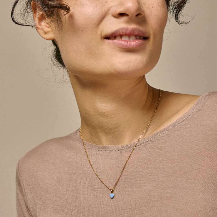 Enamel Copenhagen — Amore Necklace Steel Blue Enamel Copenhagen Amore Necklace Steel Blue — Halsband
