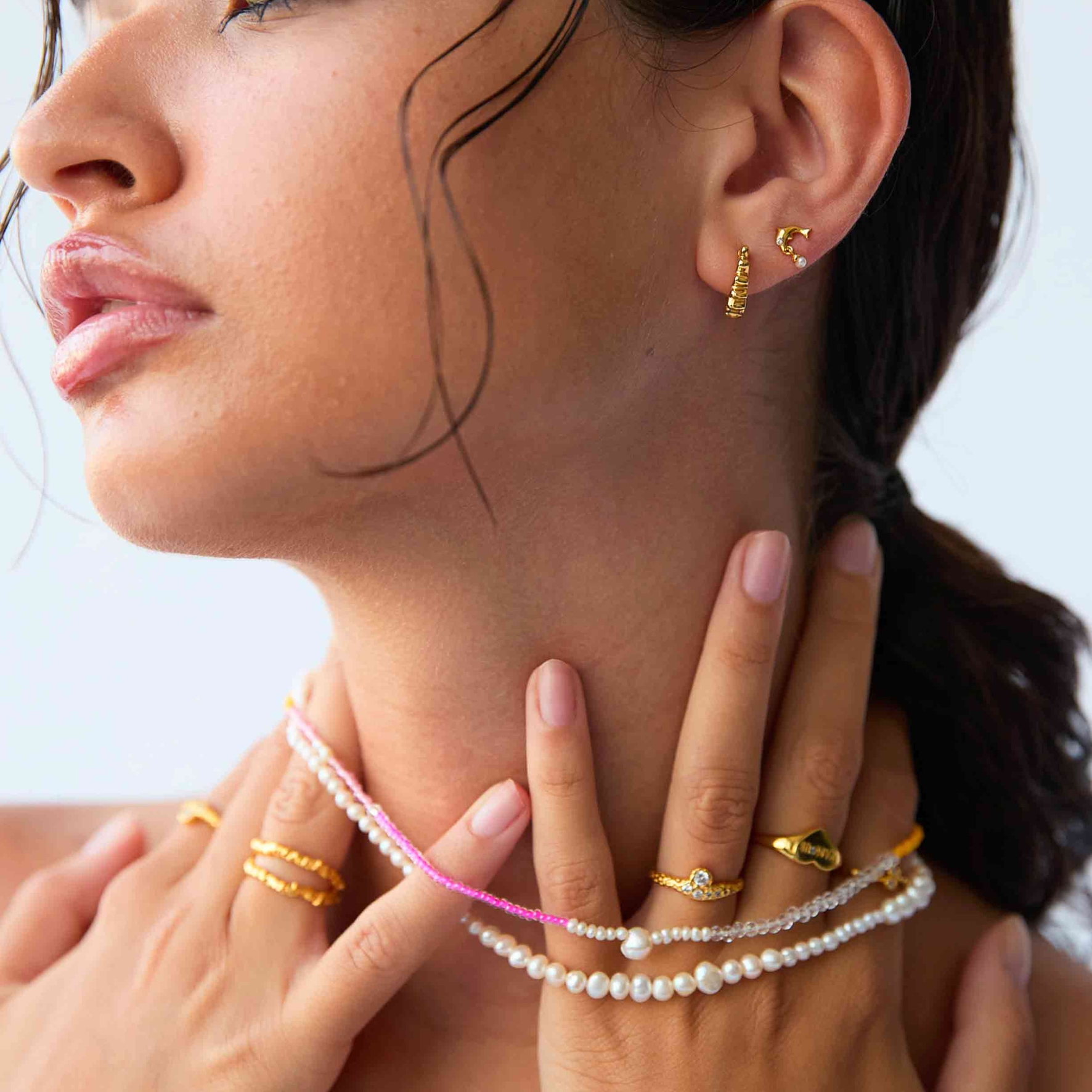 Hultquist Copenhagen Pink Rainbow Necklace — Halskæde