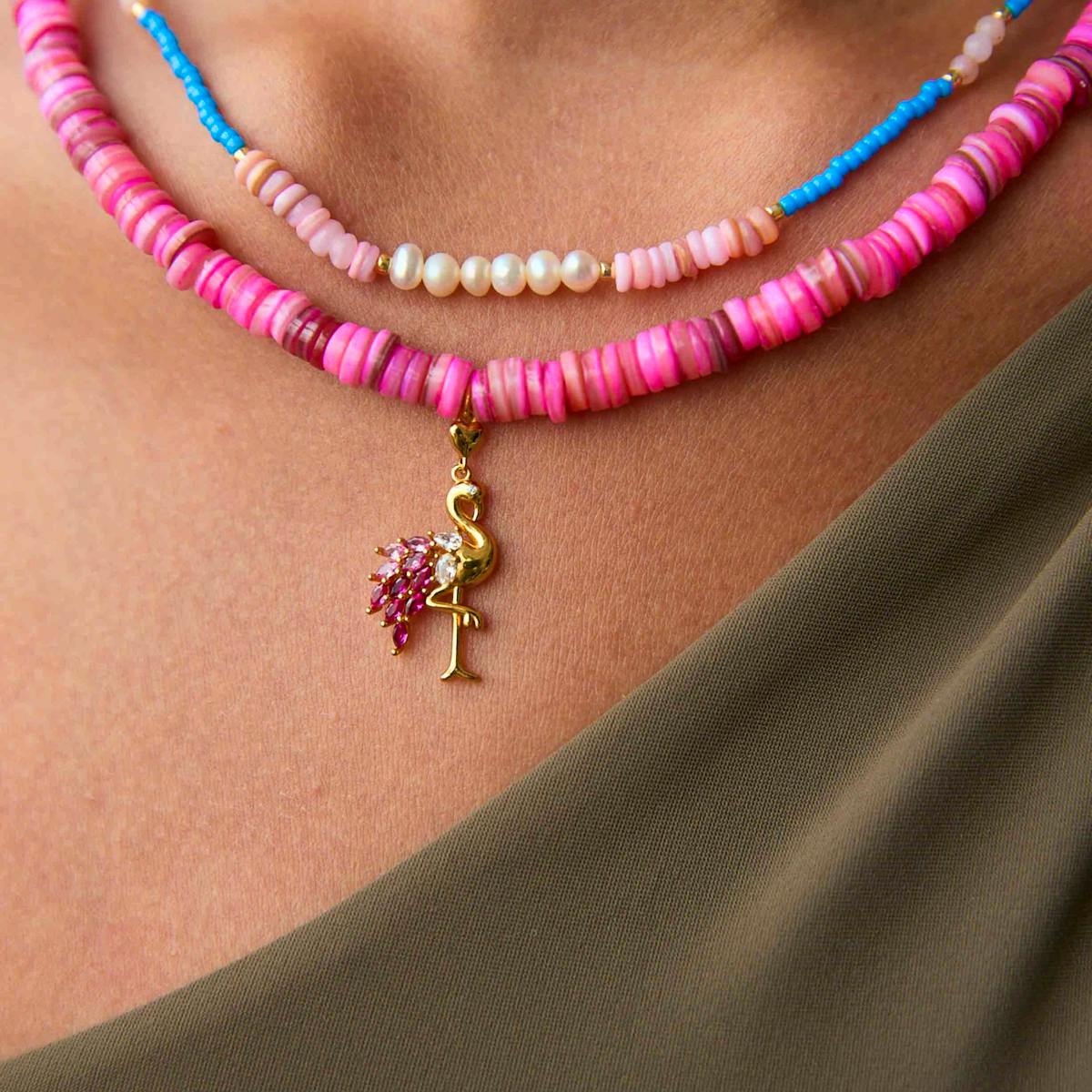 Hultquist Copenhagen — Pink Flamingo Necklace Hultquist Copenhagen Pink Flamingo Necklace — Collier