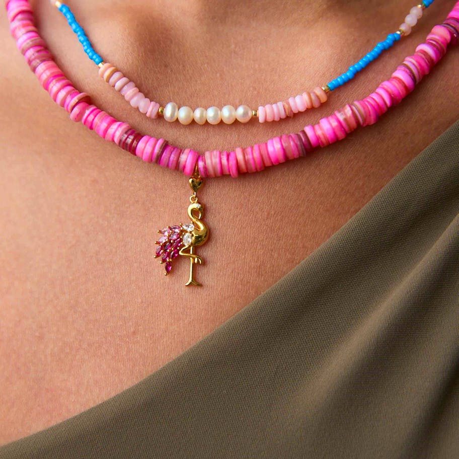 Hultquist Copenhagen — Pink Flamingo Necklace Hultquist Copenhagen Pink Flamingo Necklace — Naszyjnik