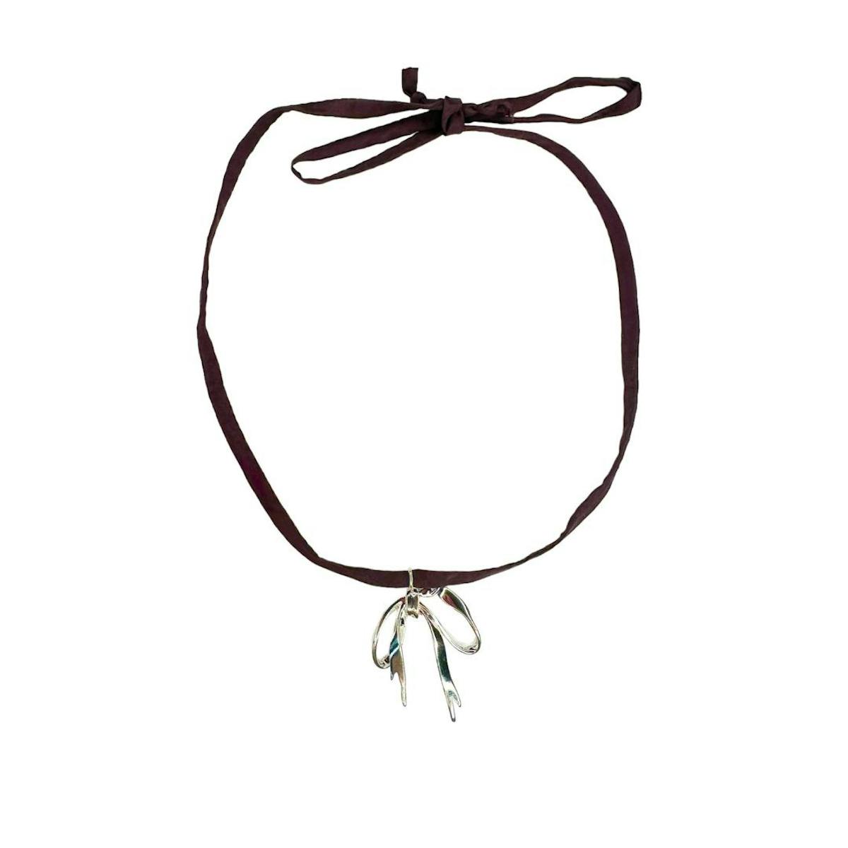 Pico — Ribbon String (Aubergine) Pico Ribbon String (Aubergine) — Necklace