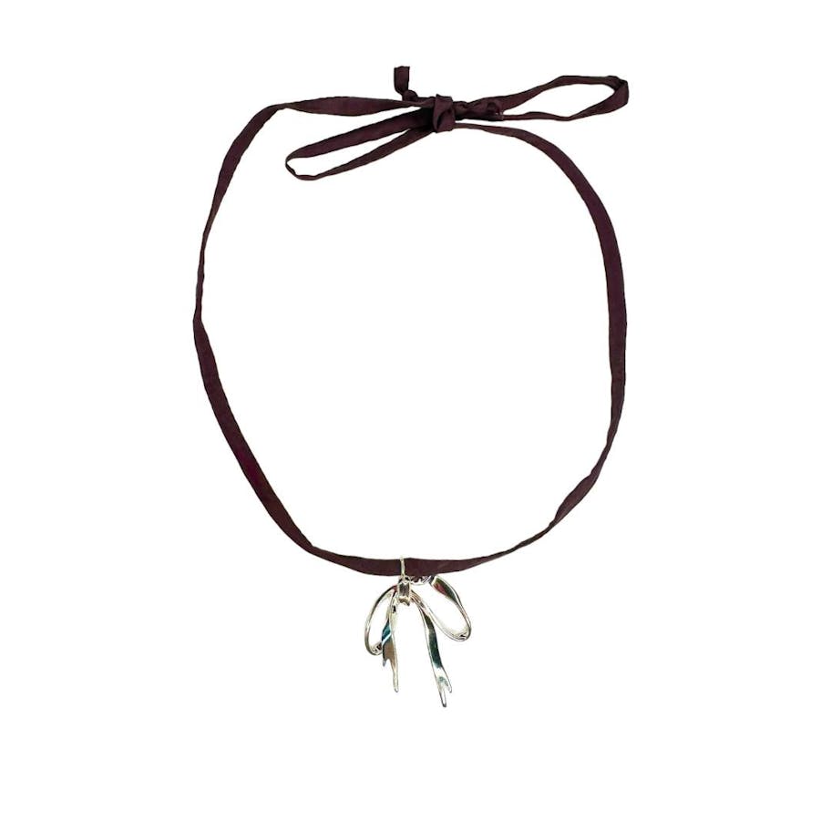Pico — Ribbon String (Aubergine) Pico Ribbon String (Aubergine) — Halsketting