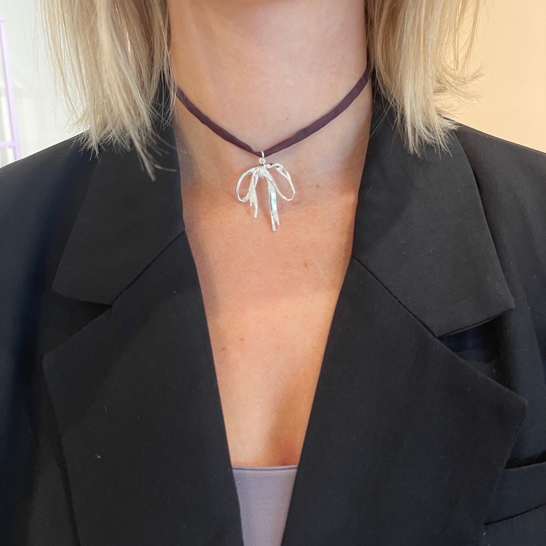 Pico Ribbon String (Aubergine) — Halskjeder