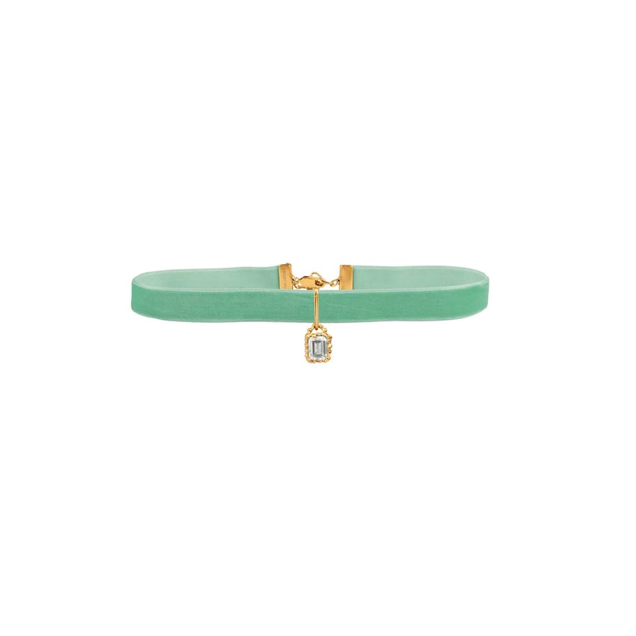House Of Vincent — String Of Prosperity Necklace Choker Green Amethyst House Of Vincent String Of Prosperity Necklace Choker Green Amethyst — Halsband