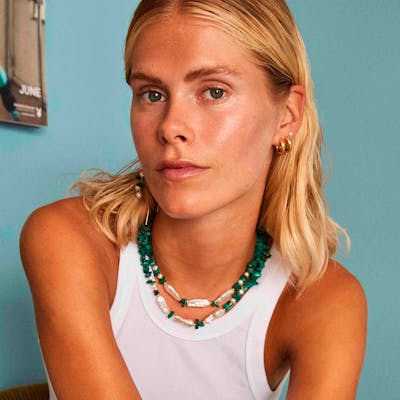 Hultquist Copenhagen — Green Ellie Necklace Hultquist Copenhagen Green Ellie Necklace — Kaulakoru