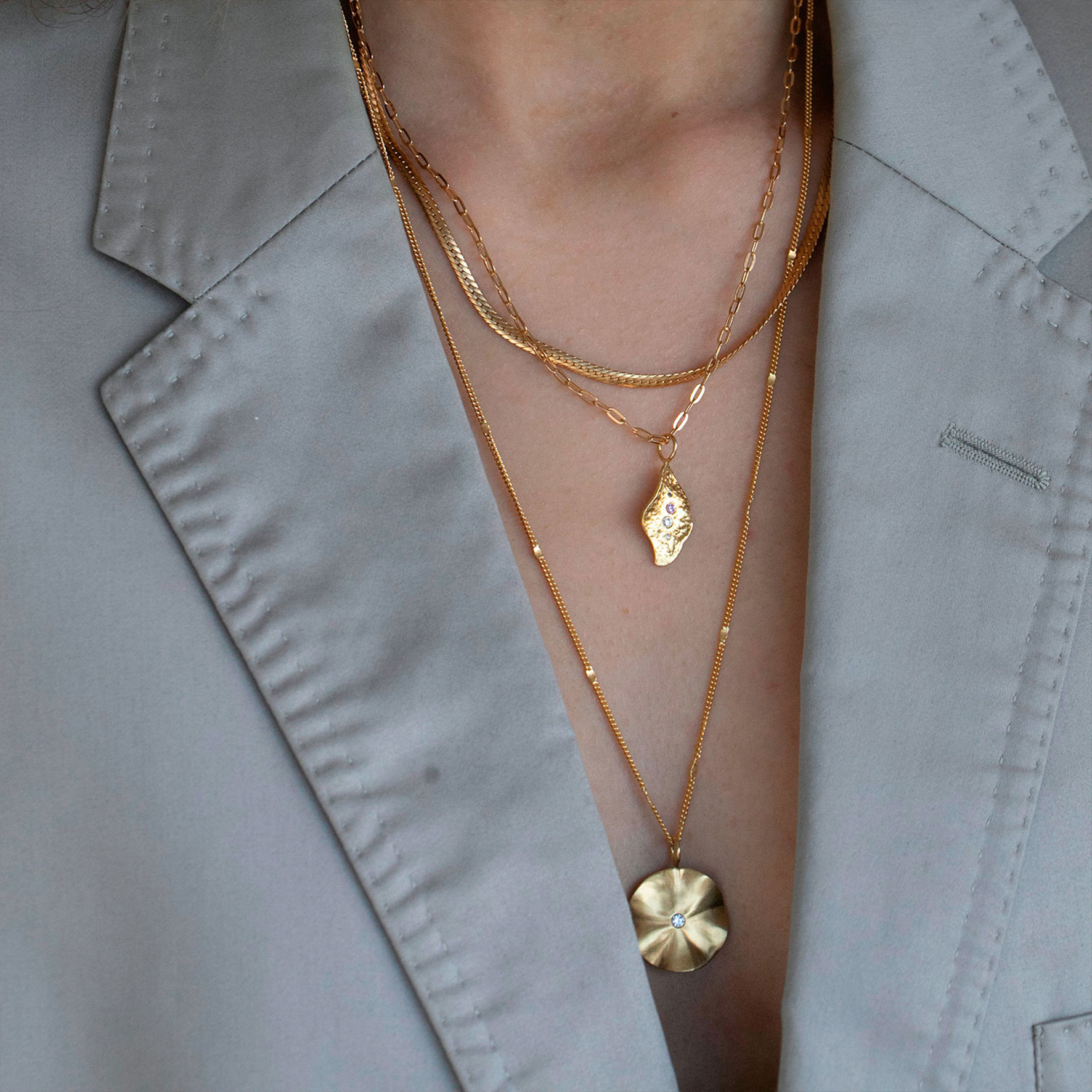 STINE A Jewelry Short Snake Necklace — Halskæde