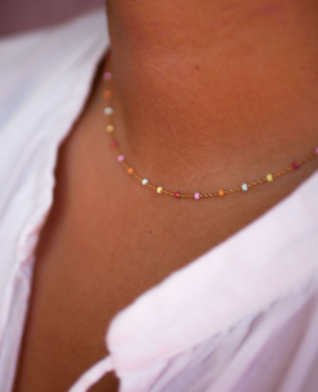 Enamel Copenhagen Lola Necklace Rainbow — Collier