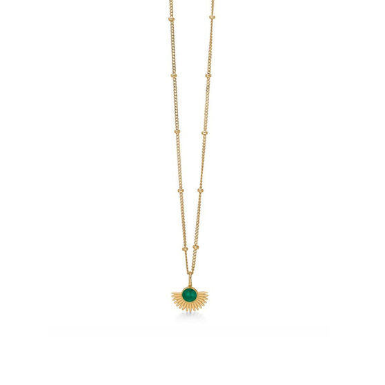 Enamel Copenhagen Soleil necklace Petrol Green — Halskæde