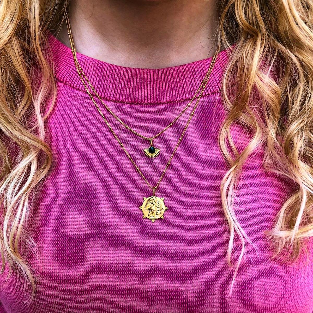 Enamel Copenhagen — Soleil necklace Petrol Green Enamel Copenhagen Soleil necklace Petrol Green — Halskette