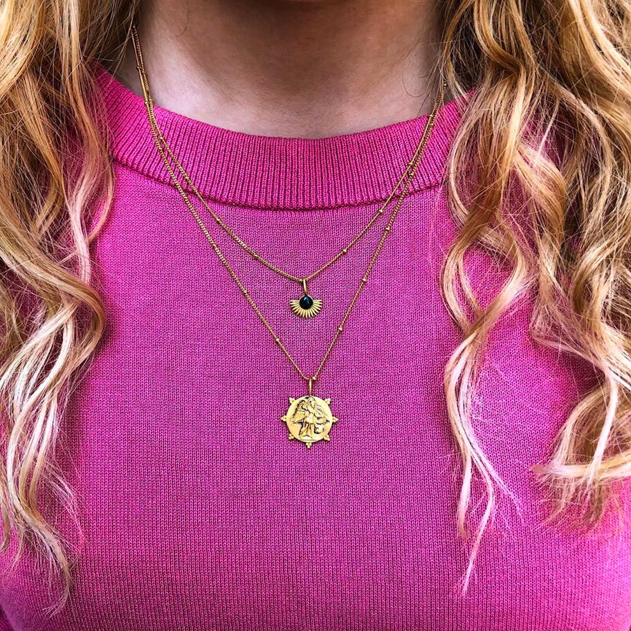 Enamel Copenhagen — Soleil necklace Petrol Green Enamel Copenhagen Soleil necklace Petrol Green — Halsband