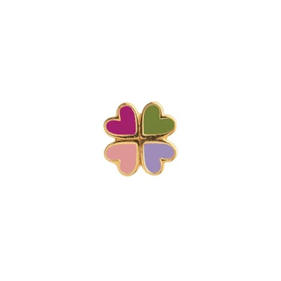 STINE A Jewelry — Love Heart Clover Enamel Pink Fuschia Earstick STINE A Jewelry Love Heart Clover Enamel Pink Fuschia Earstick — Ohrringe