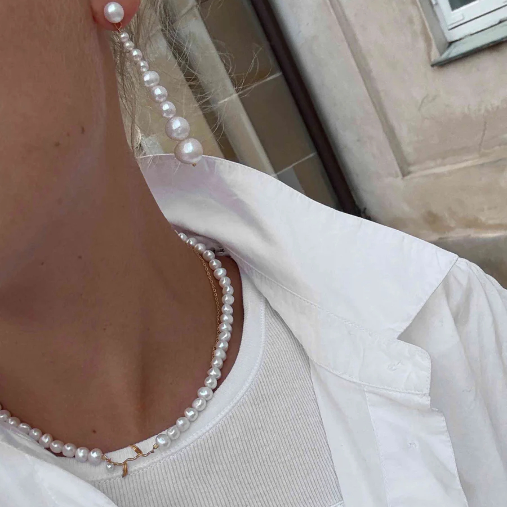 Hultquist Copenhagen Embla White Earrings — Earrings