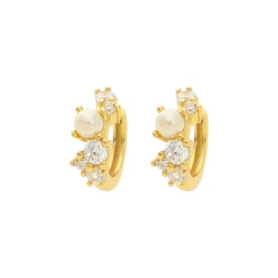Nuni Copenhagen — Ella White Hoops Nuni Copenhagen Ella White Hoops — Ohrringe