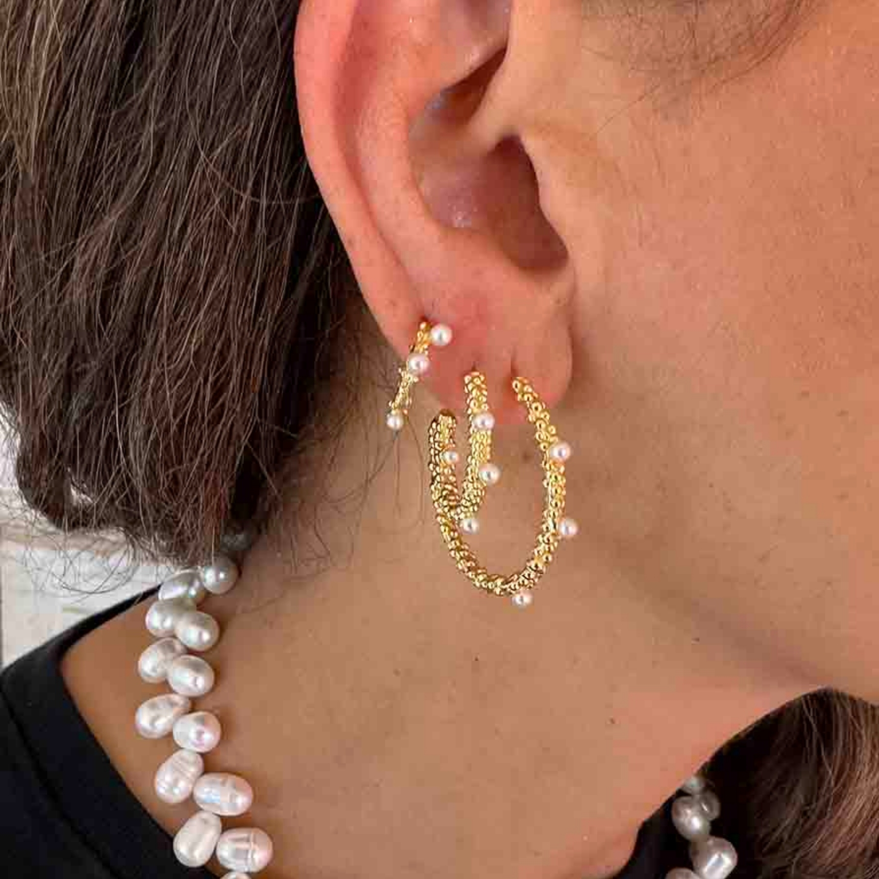 Nuni Copenhagen Gloria Small Pearl Earrings — Earrings