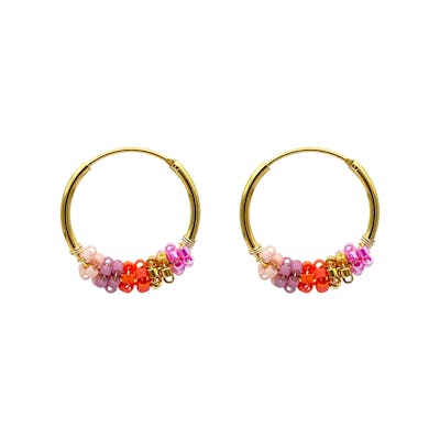 Nuni Copenhagen — Sanne Coral Love Hoops Nuni Copenhagen Sanne Coral Love Hoops — Kolczyk