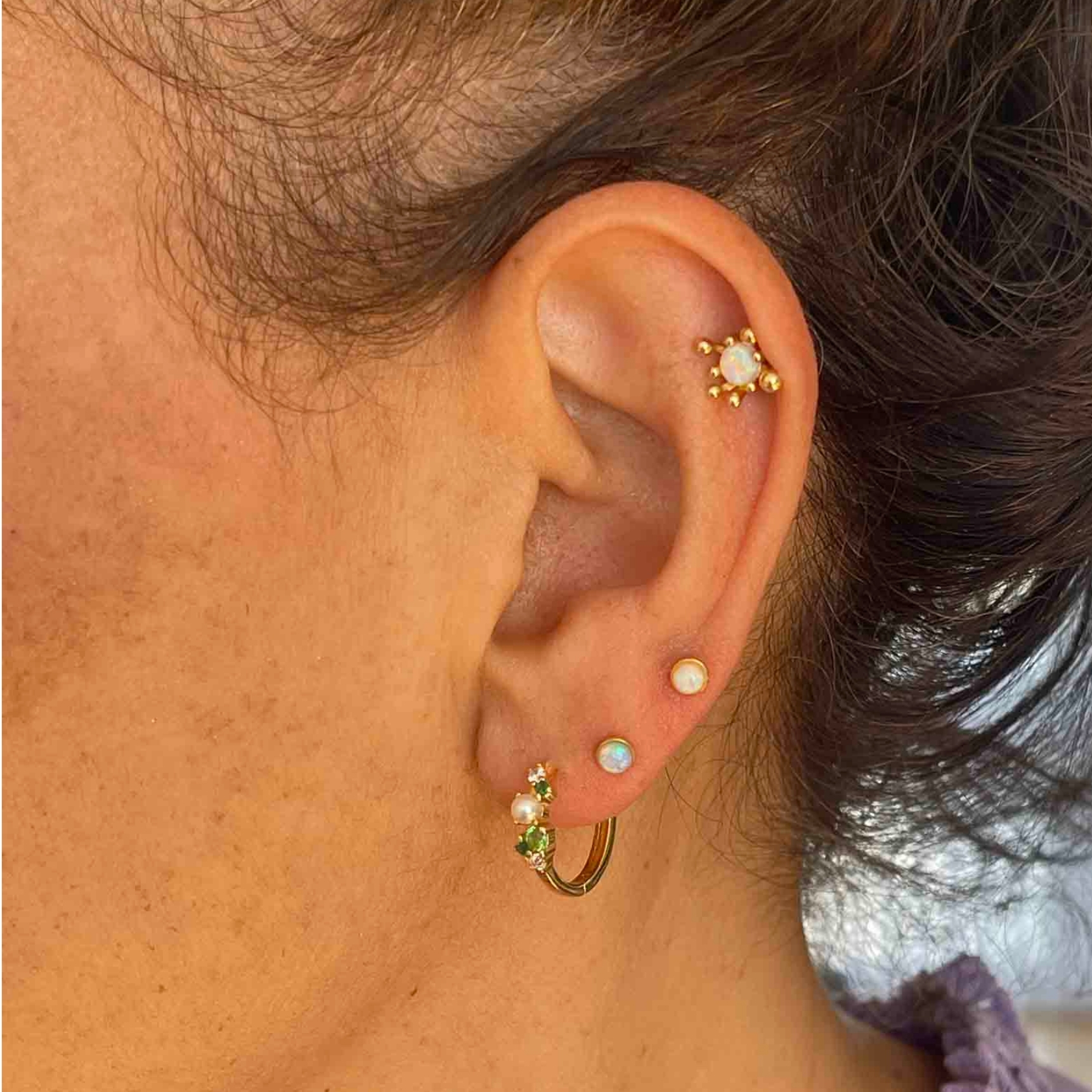 Nuni Copenhagen Sigga Aqua Earsticks — Øreringe