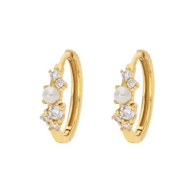 Nuni Copenhagen — Ella Large White Hoops Nuni Copenhagen Ella Large White Hoops — Ohrringe