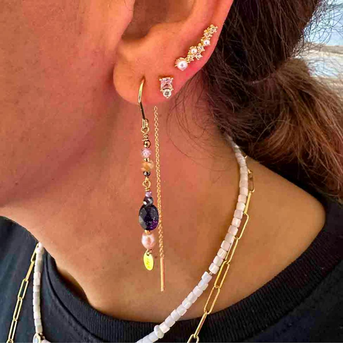 Nuni Copenhagen — Kikki Black Earchains Nuni Copenhagen Kikki Black Earchains — Boucle d'oreille