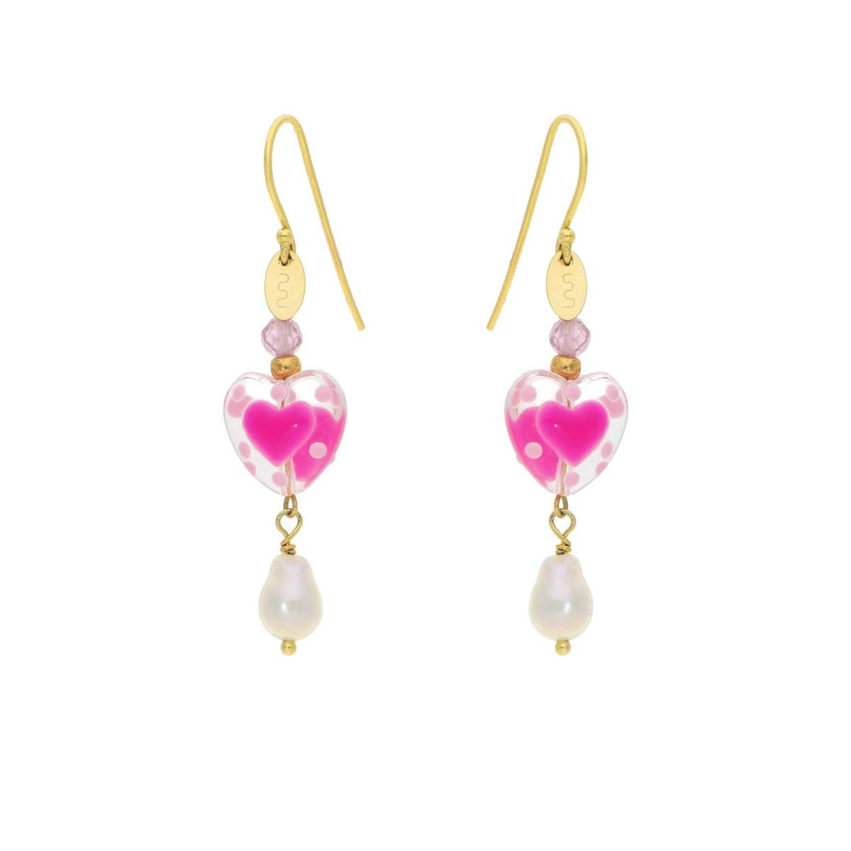 Nuni Copenhagen — Rosalia Pink Earrings Nuni Copenhagen Rosalia Pink Earrings — Boucle d'oreille