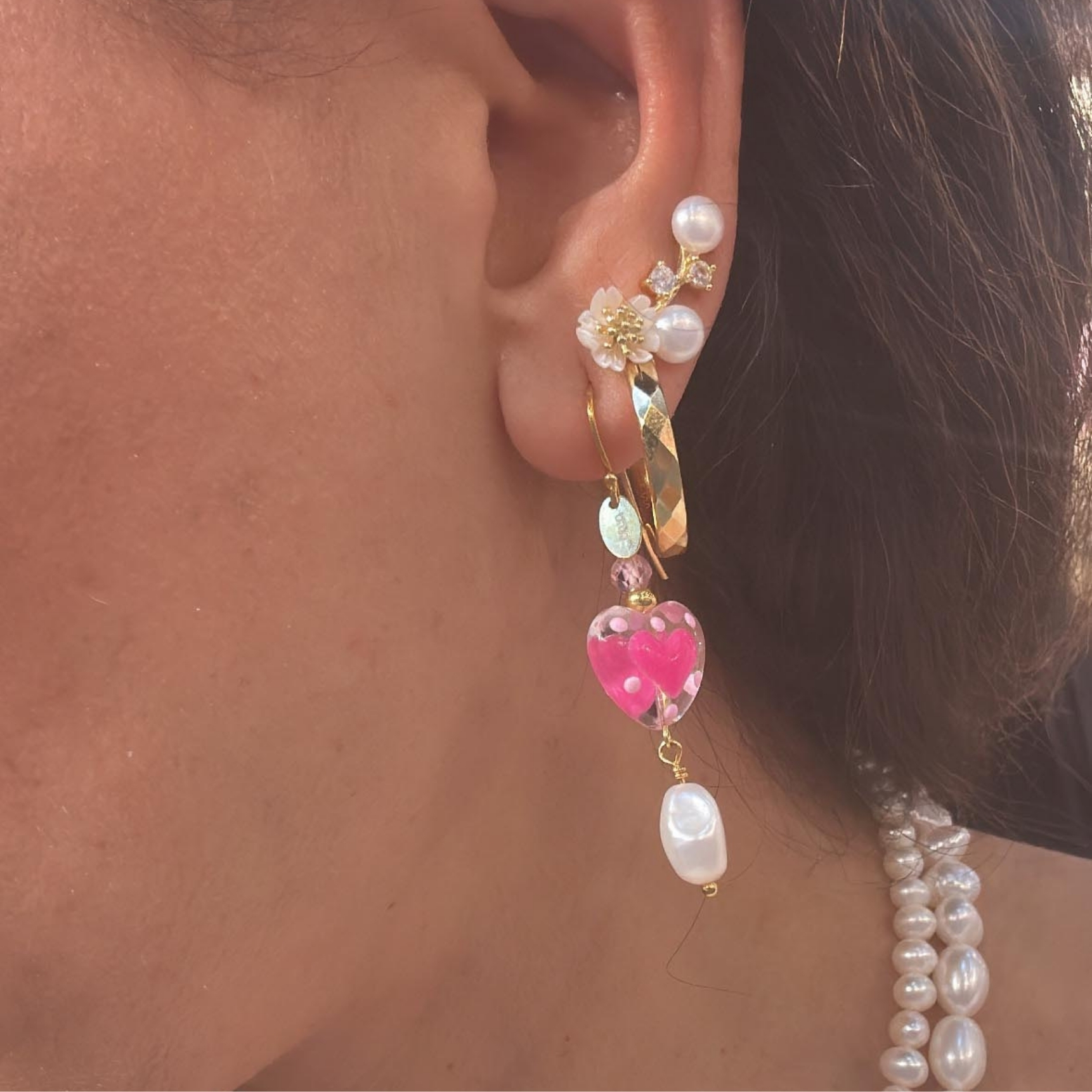 Nuni Copenhagen Rosalia Pink Earrings — Øreringer