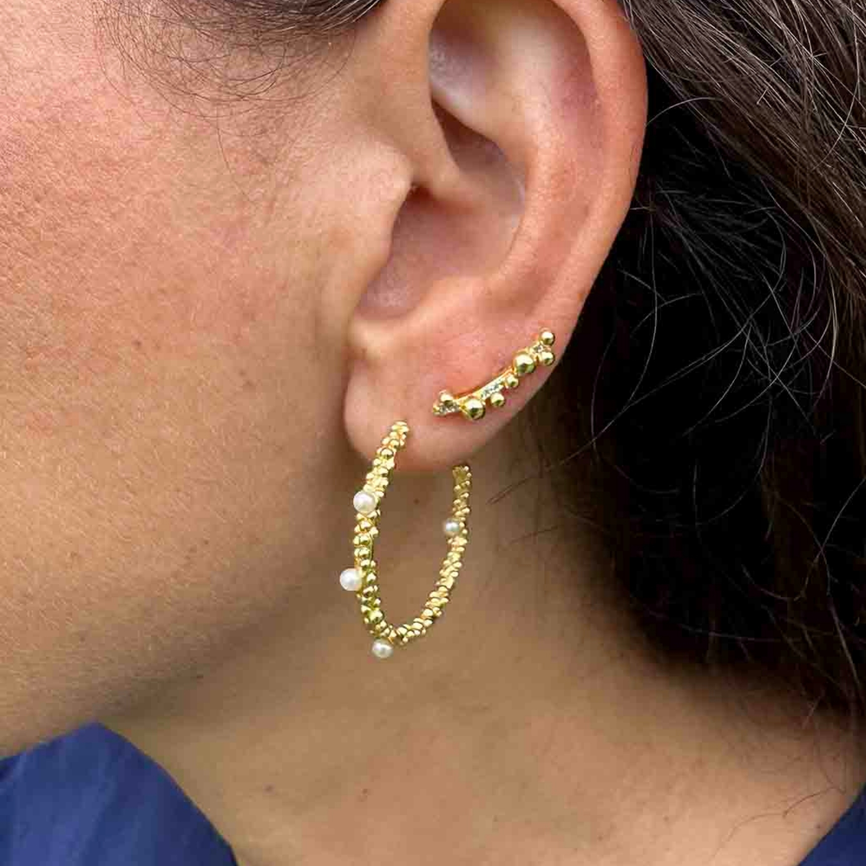 Nuni Copenhagen Philadelphia Gold Earrings — Náušnice