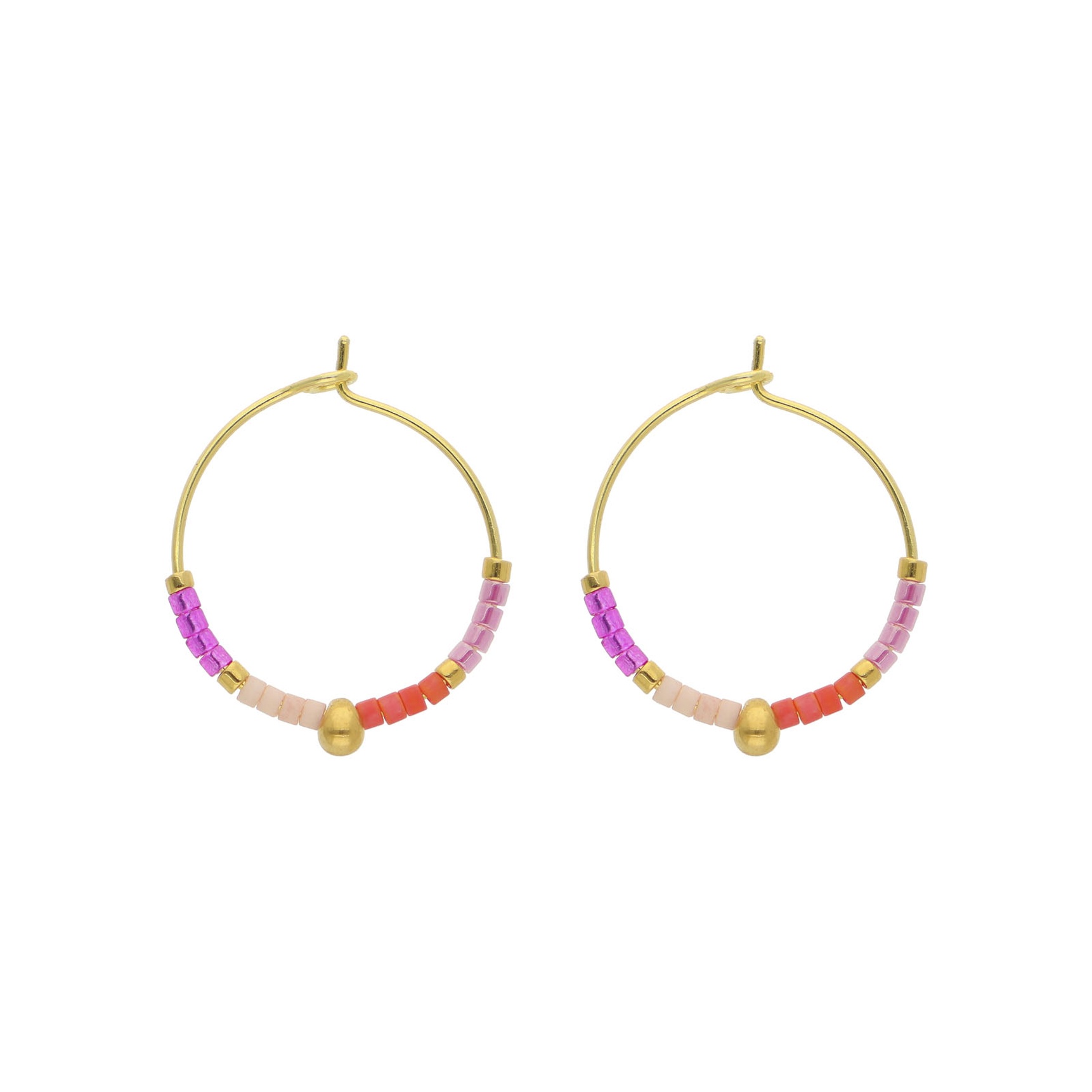 Nuni Copenhagen Regitze Coral Love Hoops — Øreringe