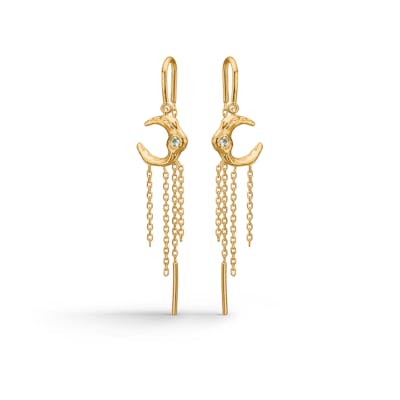 Studio Z — Lunar Green Zircon Earrings Studio Z Lunar Green Zircon Earrings — Øreringe