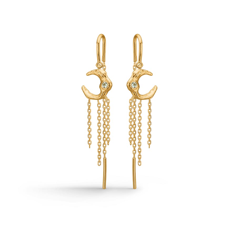 Studio Z — Lunar Green Zircon Earrings Studio Z Lunar Green Zircon Earrings — Oorbel