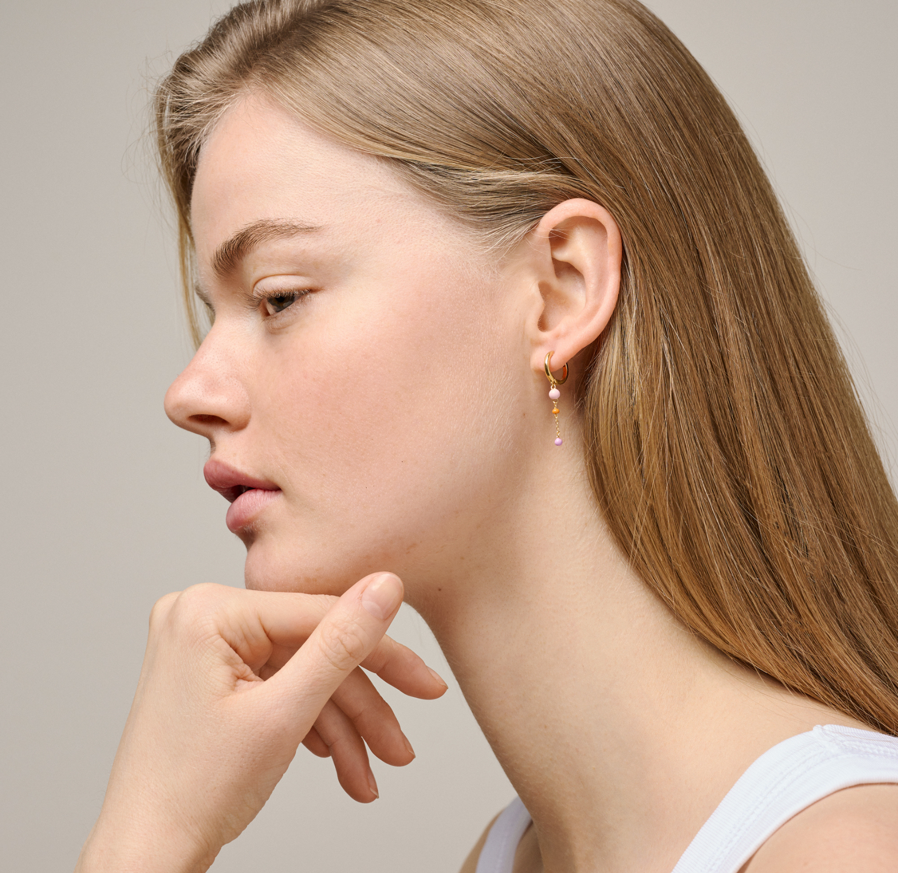 Enamel Copenhagen Lola Bold Hoops Marine — Boucle d'oreille