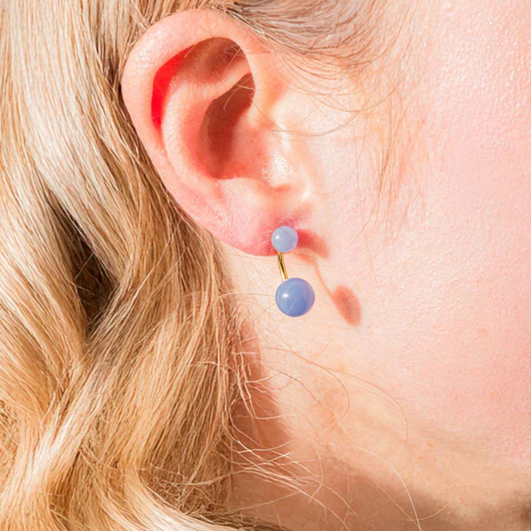 House Of Vincent Arch Earrings Lace Agate — Boucle d'oreille