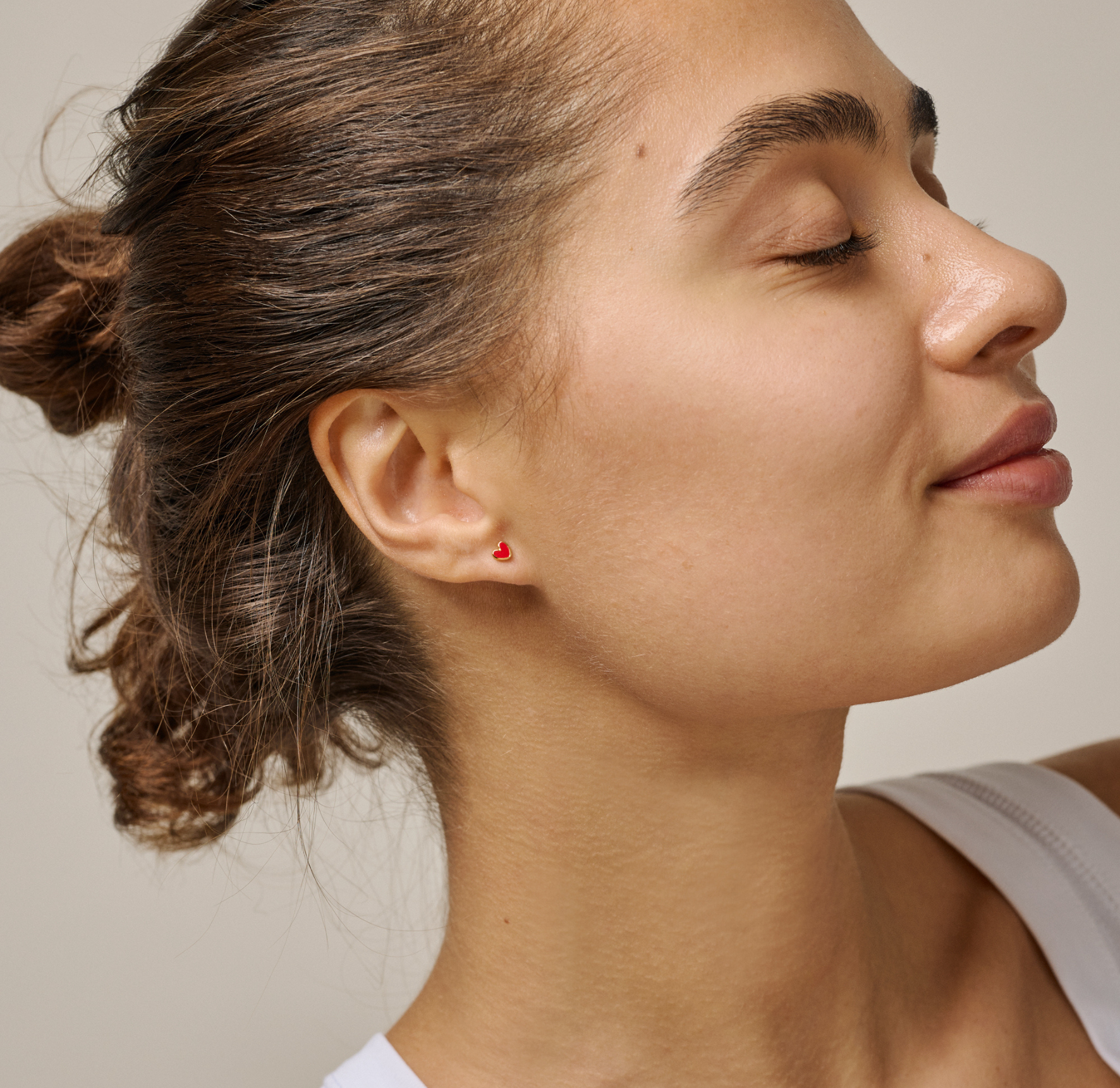 Enamel Copenhagen Amore Studs Steel Blue — Oorbel