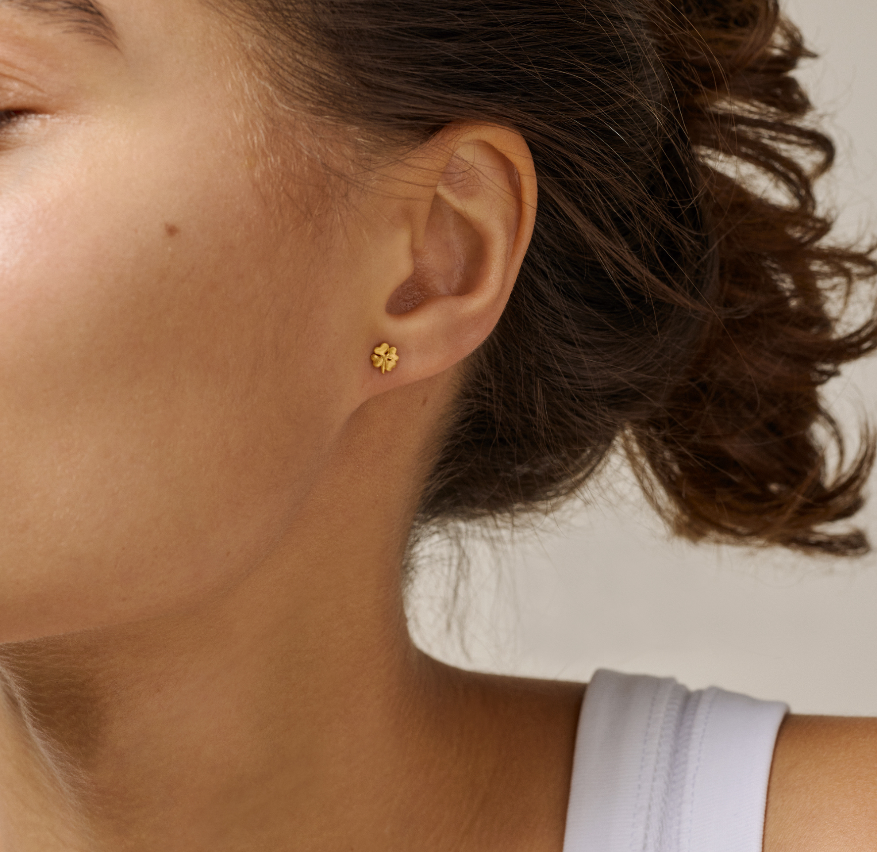 Enamel Copenhagen Organic Clover Mini Studs — Boucle d'oreille