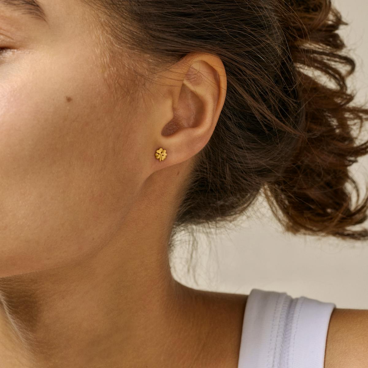 Enamel Copenhagen — Organic Clover Mini Studs Enamel Copenhagen Organic Clover Mini Studs — Earrings