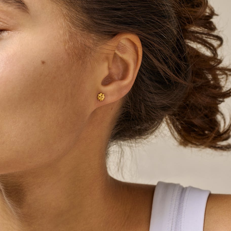 Enamel Copenhagen — Organic Clover Mini Studs Enamel Copenhagen Organic Clover Mini Studs — Earrings