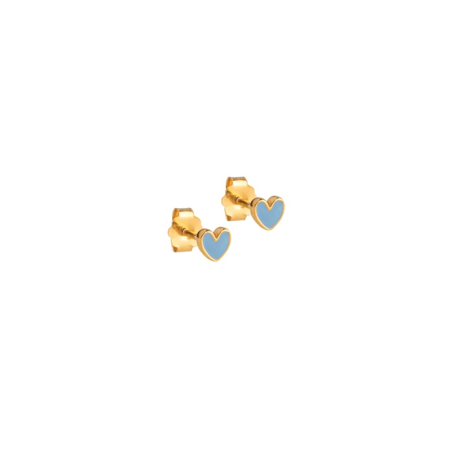 Enamel Copenhagen — Amore Studs Steel Blue Enamel Copenhagen Amore Studs Steel Blue — Oorbel