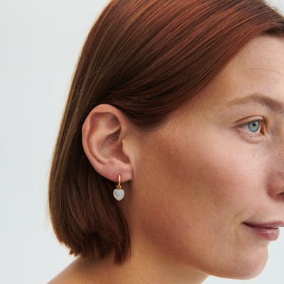 Pernille Corydon — Ocean Heart Huggies Pernille Corydon Ocean Heart Huggies — Earrings