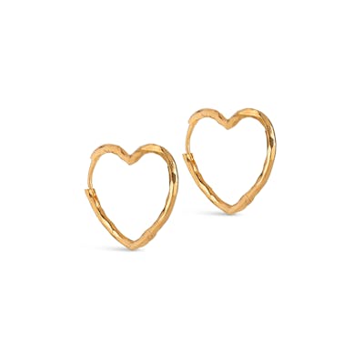 Enamel Copenhagen — Organic Heart Medium Hoops Enamel Copenhagen Organic Heart Medium Hoops — Earrings