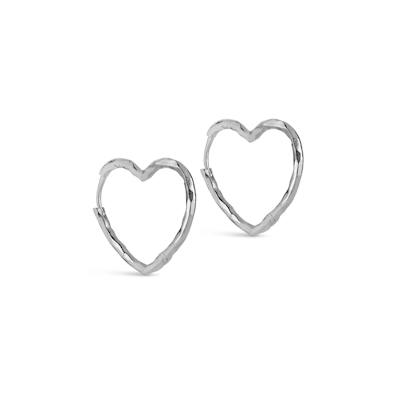 Enamel Copenhagen — Organic Heart Medium Hoops Enamel Copenhagen Organic Heart Medium Hoops — Øreringe