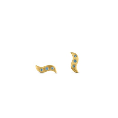 byBiehl — Wave Studs Blue byBiehl Wave Studs Blue — Øreringe