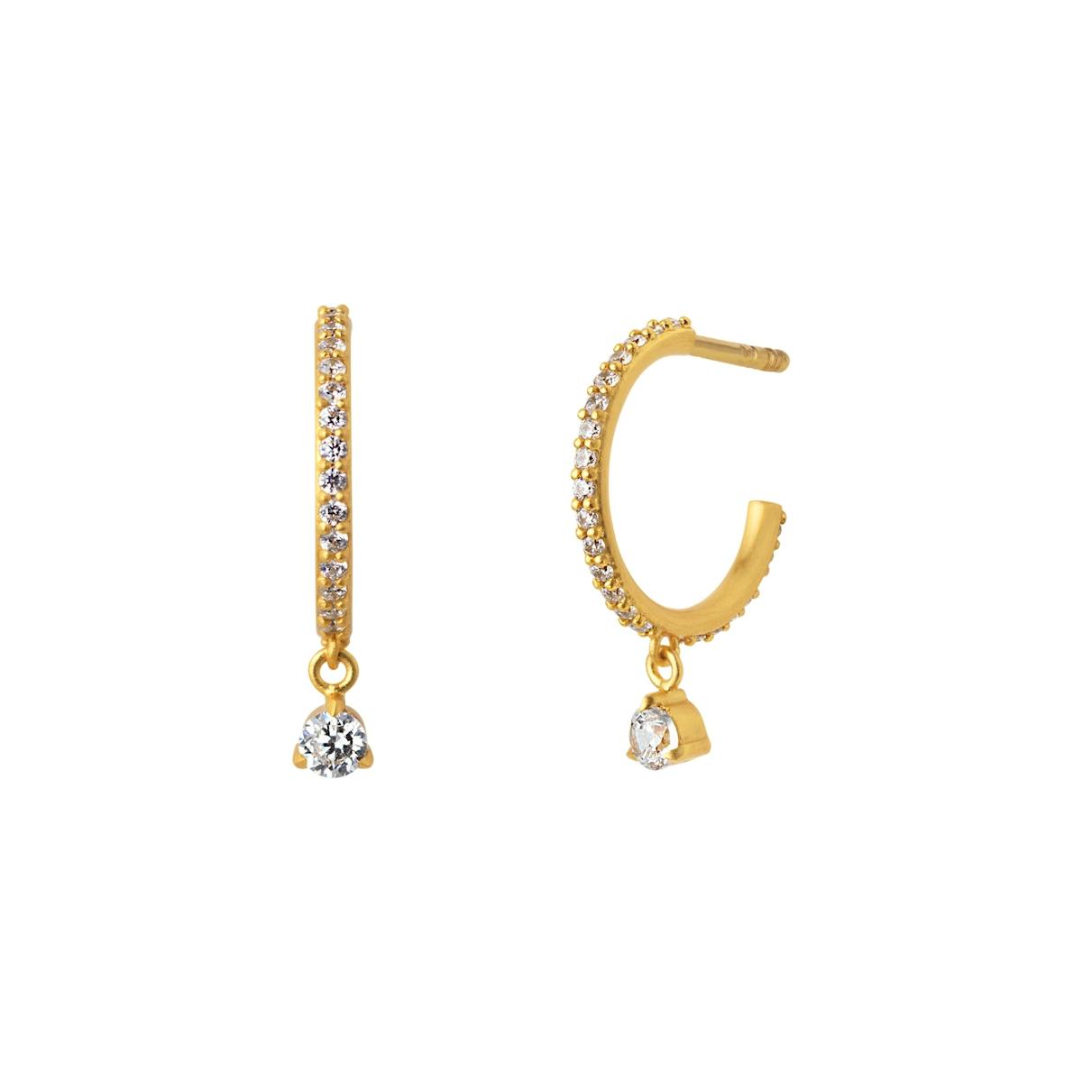 byBiehl — Sparkle Hoops Mini Dangling Stones byBiehl Sparkle Hoops Mini Dangling Stones — Earrings