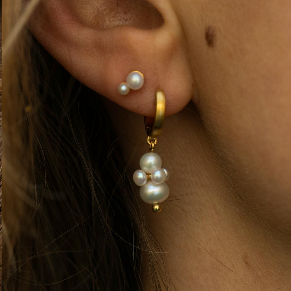 byBiehl — Pearl Cluster Hoops byBiehl Pearl Cluster Hoops — Earrings