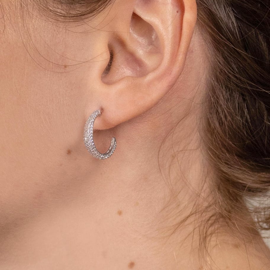 byBiehl — Ocean Flow Medium Sparkle Hoops byBiehl Ocean Flow Medium Sparkle Hoops — Örhängen