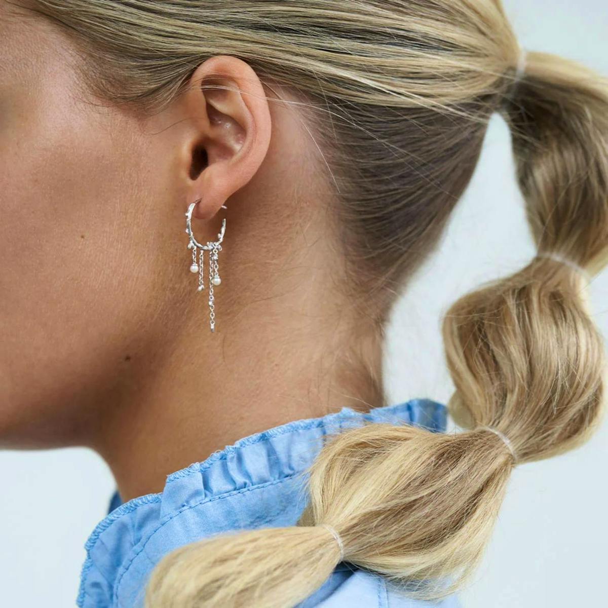 byBiehl — Jungle Ivy Pearl Hoops byBiehl Jungle Ivy Pearl Hoops — Earrings