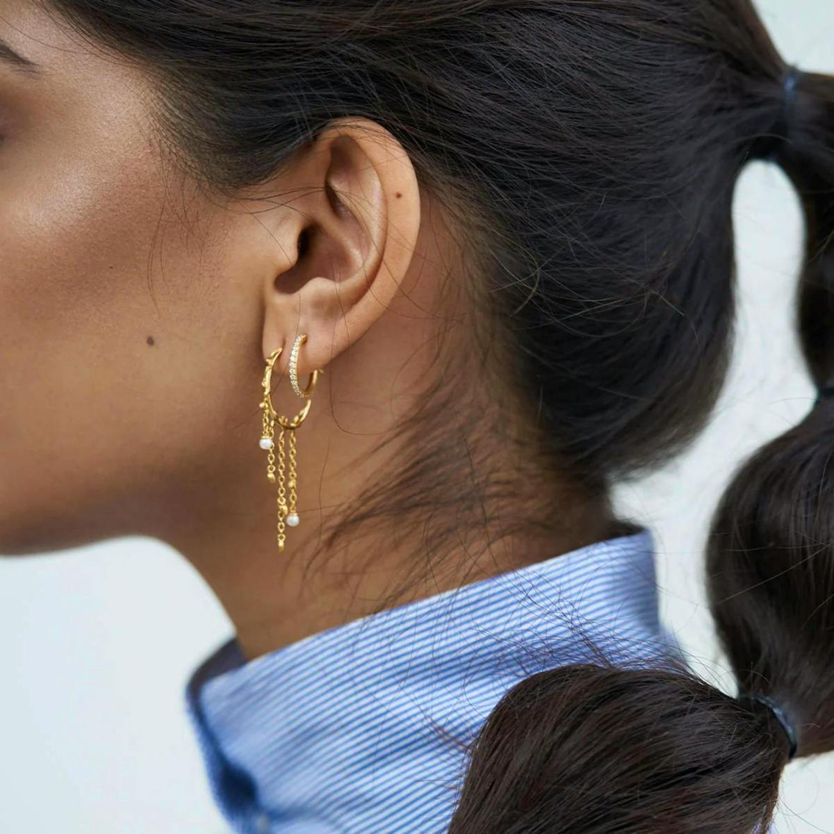 byBiehl — Jungle Ivy Pearl Hoops byBiehl Jungle Ivy Pearl Hoops — Earrings