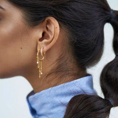 byBiehl — Jungle Ivy Pearl Hoops byBiehl Jungle Ivy Pearl Hoops — Boucle d'oreille