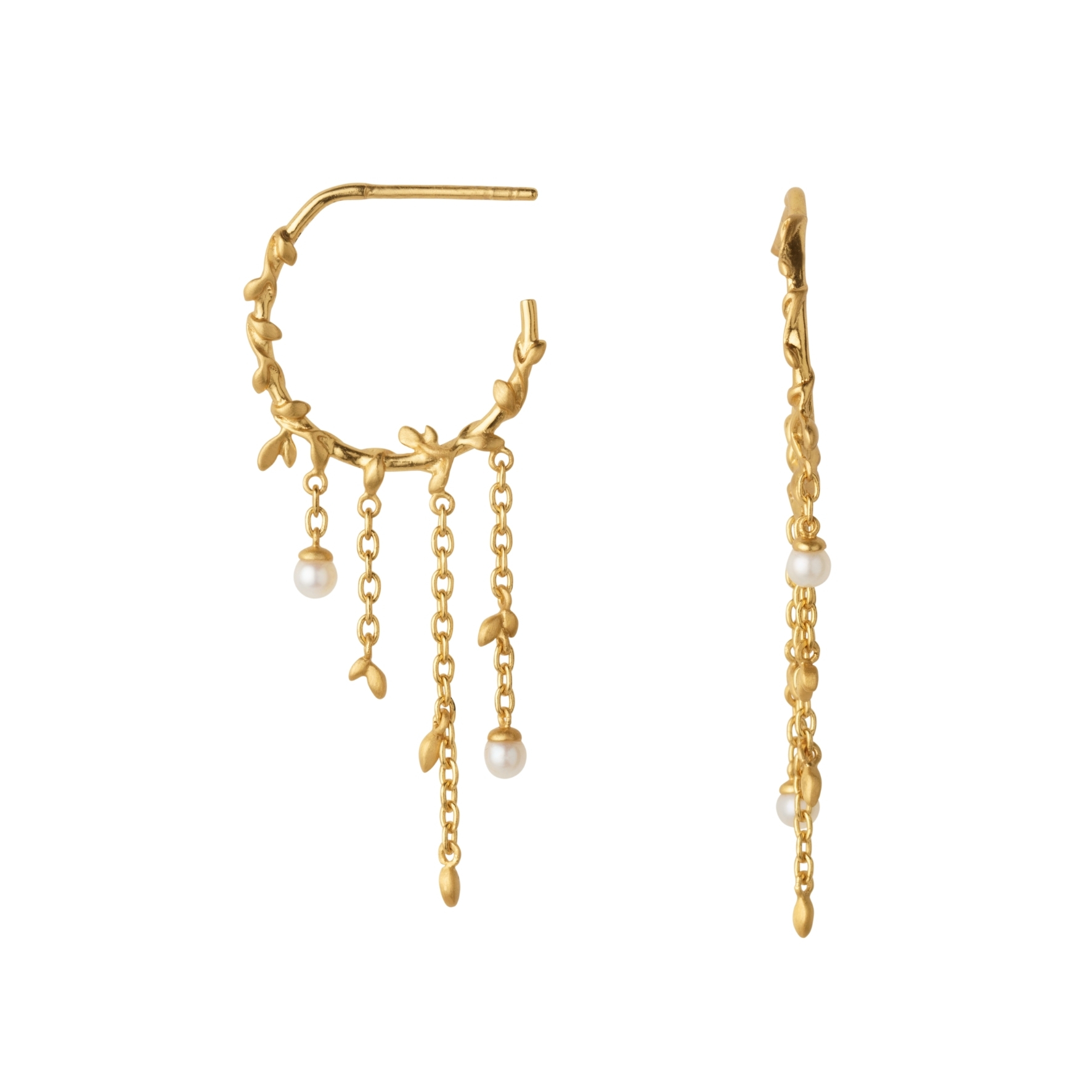 byBiehl Jungle Ivy Pearl Hoops — Örhängen
