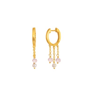 byBiehl — Tienne Hoops Pink byBiehl Tienne Hoops Pink — Øreringe