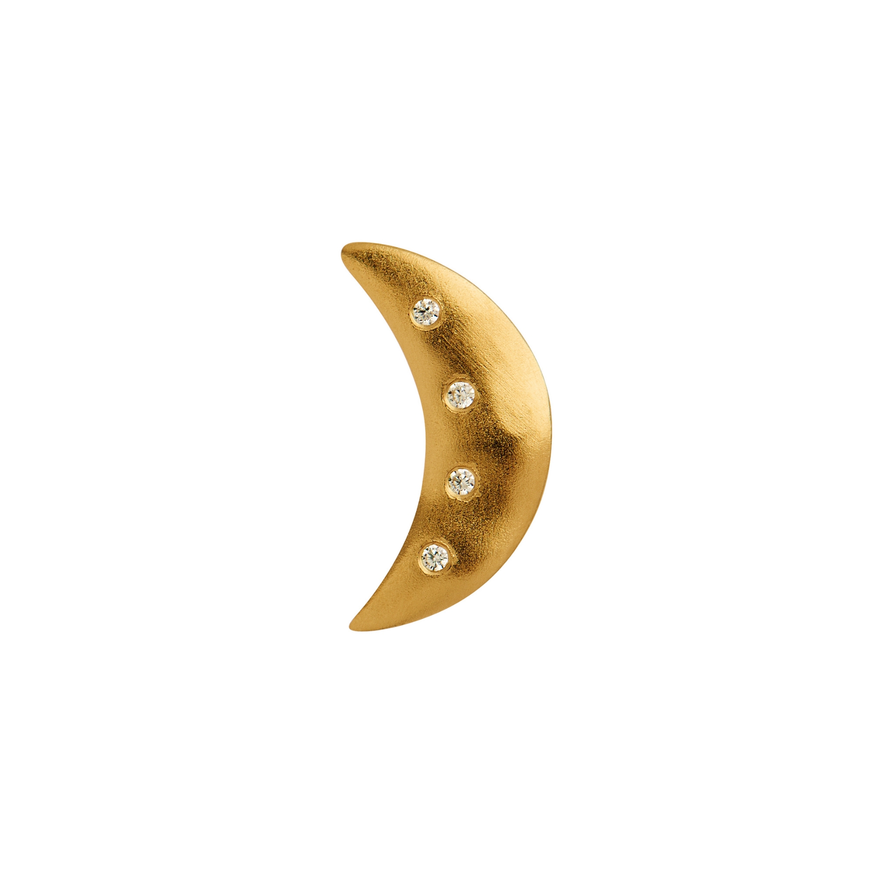 STINE A Jewelry Bella Moon Earring With Four Stones — Kolczyk